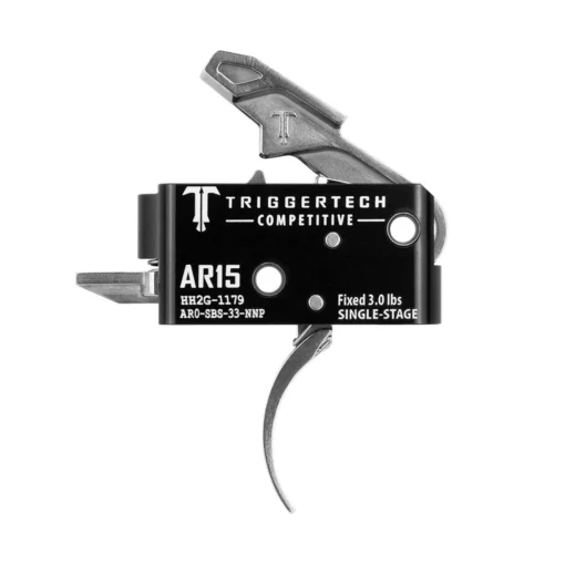 TRIGGERTECH AR15 Single-Stage Competitive Pro Curved Trigger Stainless