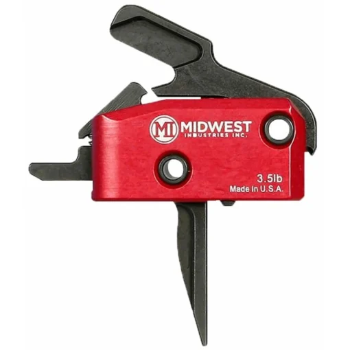 MIDWEST INDUSTRIES, INC. AR-15 Enhanced Flat Trigger 3.5lb Single Stage Drop-In Blk